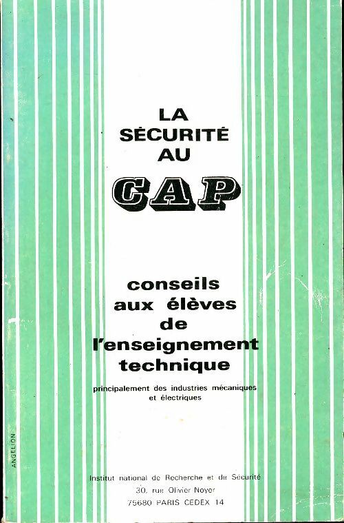 Livrenpoche : La sécurité au CAP - Collectif - Livre