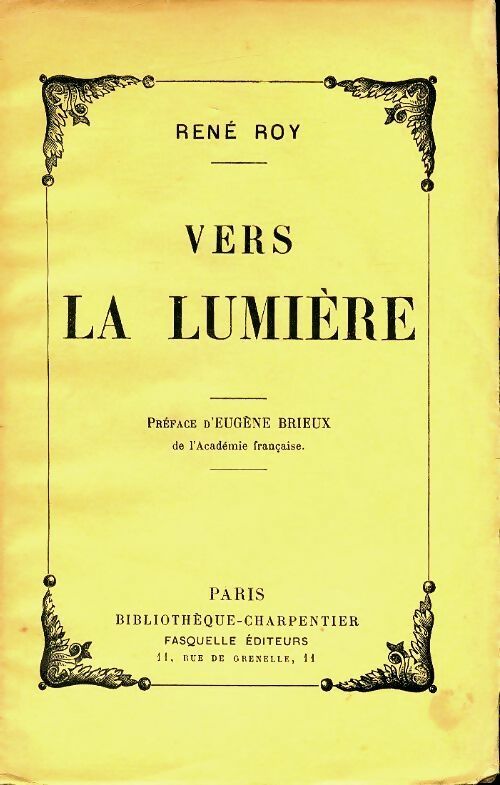 Livrenpoche : Vers la lumière - René Roy - Livre