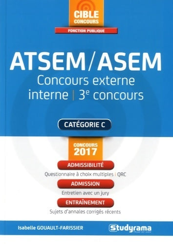Livrenpoche : ATSEM / ASEM concours externe 2017 Catégorie C - Isabelle Gouault-Farissier - Livre