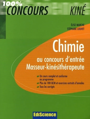 Livrenpoche : Chimie au concours d'entrée masseur-kinésithérapeute - Elise Marche - Livre