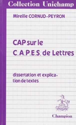 Livrenpoche : Cap sur le CAPES de lettres - Mireille Cornud-Peyron - Livre