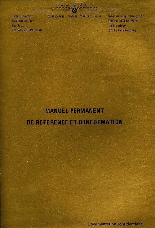 Livrenpoche : Affiliation rosicrucienne, manuel permanent de référence et d'information - Collectif - Livre