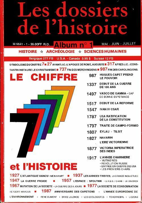Livrenpoche : Les dossiers de l'histoire hors-série album n°1 : Le chiffre et l'histoire - Collectif - Livre