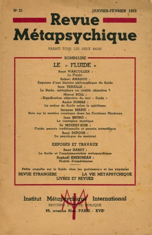 Livrenpoche : Revue métapsychique n°21 - Collectif - Livre