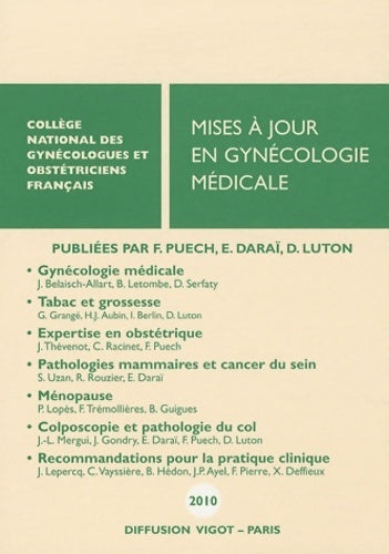 Livrenpoche : Mises à jour en gynécologie médicale - Collectif - Livre