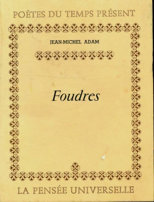 Livrenpoche : Foudres - Jean-Michel Adam - Livre