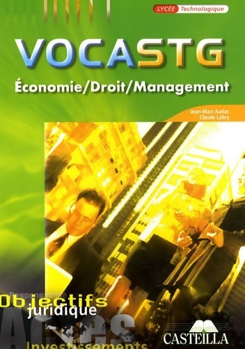 Livrenpoche : Vocastg 1e et Terminale économie/droit/management : Vocabulaire & concepts - Jean-Marc Auriac - Livre