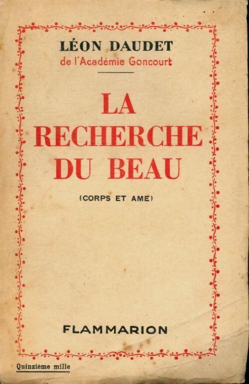 La recherche du beau - Léon Daudet - Livre