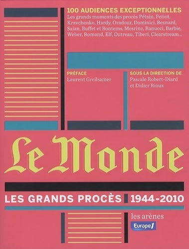 Le Monde : Les grands procès 1944-2010 - Collectif - Livre