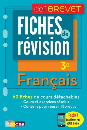 Livrenpoche : Français 3e. Fiches de révision - Collectif - Livre