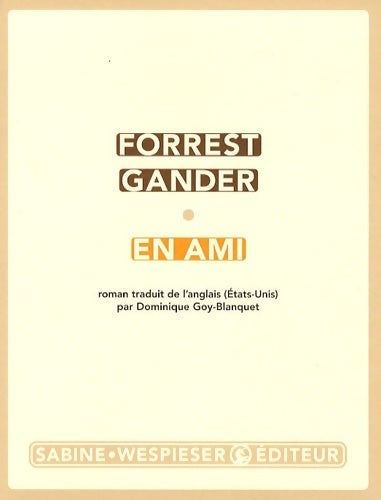 Livrenpoche : En ami - Forrest Gander - Livre