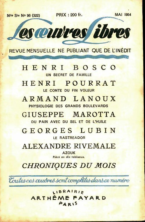 Livrenpoche : Les oeuvres libres n° 322 - Collectif - Livre