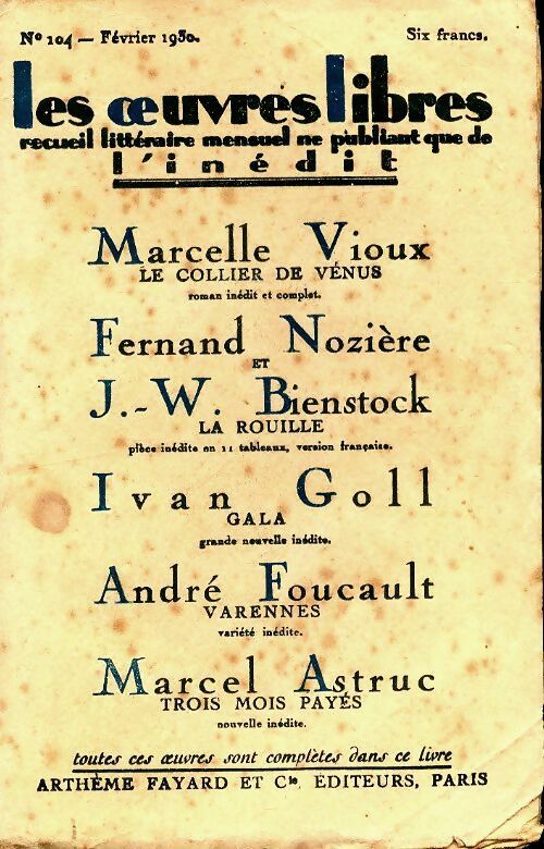 Livrenpoche : Les oeuvres libres n°104 - Collectif - Livre