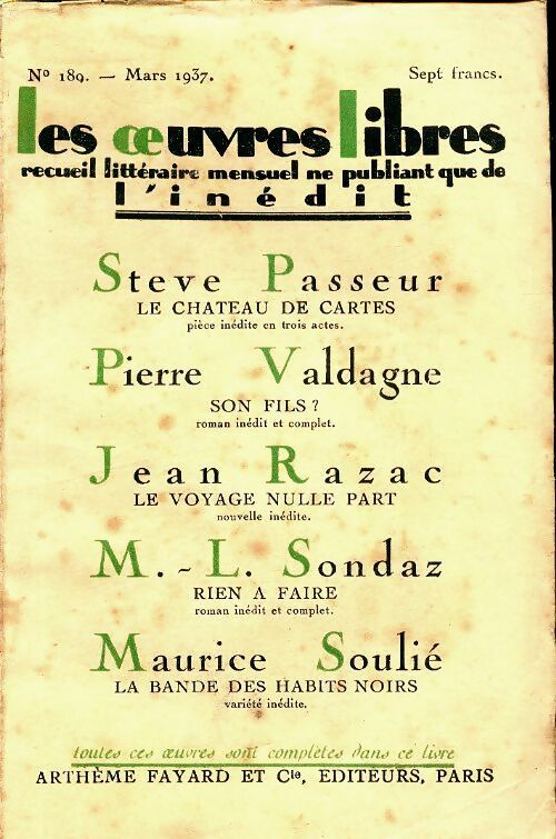 Livrenpoche : Les oeuvres libres n°189 - Collectif - Livre