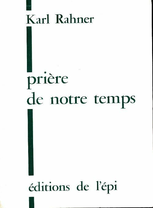 Livrenpoche : Prière de notre temps - Karl Rahner - Livre