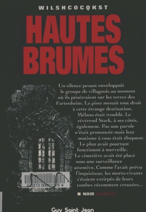 Hautes brumes - Wilshcocqkst - Livre