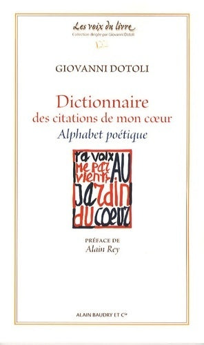 Livrenpoche : Dictionnaire des citations de mon coeur - Giovanni Dotoli - Livre