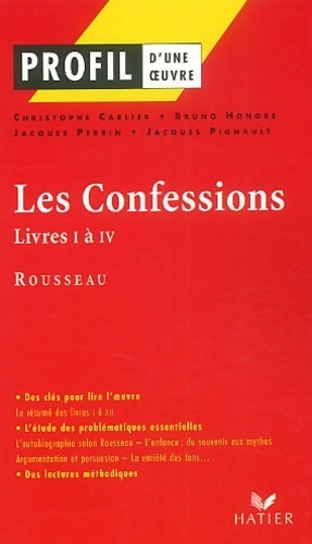 Livrenpoche : Les Confessions (Livres I à IV) - Jean-Jacques Rousseau - Livre