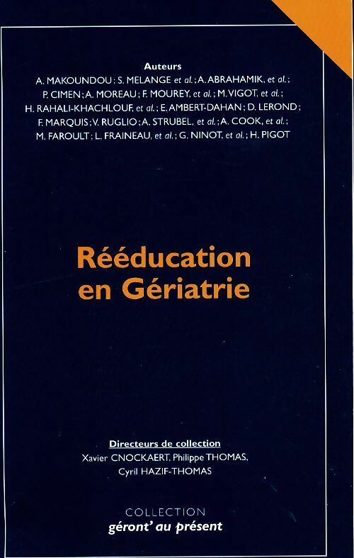 Livrenpoche : Rééducation en gériatrie - Collectif - Livre