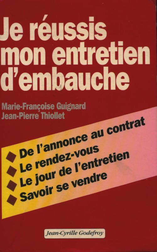 Livrenpoche : Je réussis mon entretien d'embauche - Thiollet - Livre