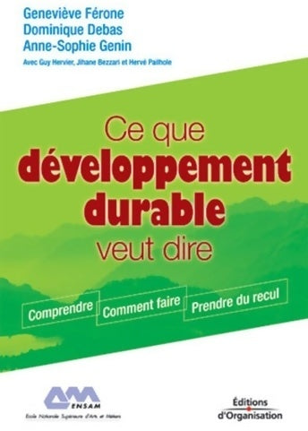 Livrenpoche : Ce que développement durable veut dire - Collectif - Livre