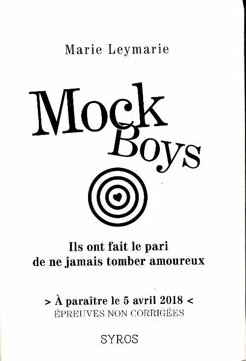 Livrenpoche : Mock boys - Marie Leymarie - Livre