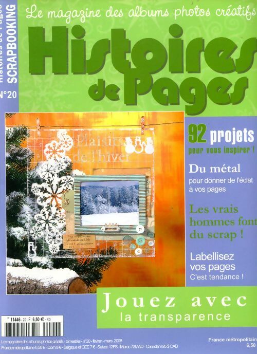 Livrenpoche : Histoires de pages n°20 : Jouez avec la transparence - Collectif - Livre