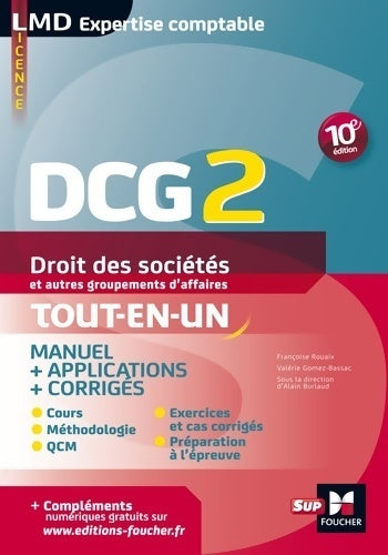 Livrenpoche : DCG 2 - droit des sociétés et autres groupements d'affaires - manuel et applications - Valerie Gomez-Bassac - Livre