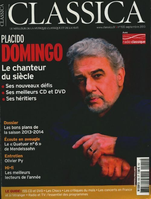 Livrenpoche : Classica n°155 : Placindo Domingo - Collectif - Livre