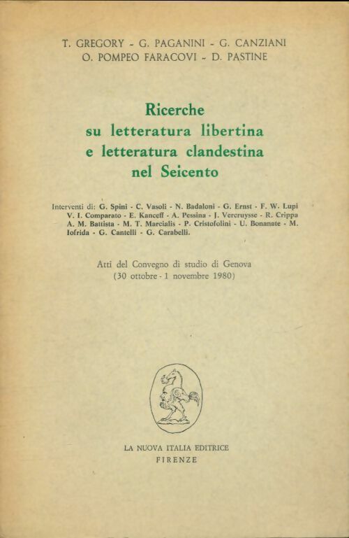 Livrenpoche : Ricerche su letteratura libertina e letteratura clandestina nel Seicento - Collectif - Livre