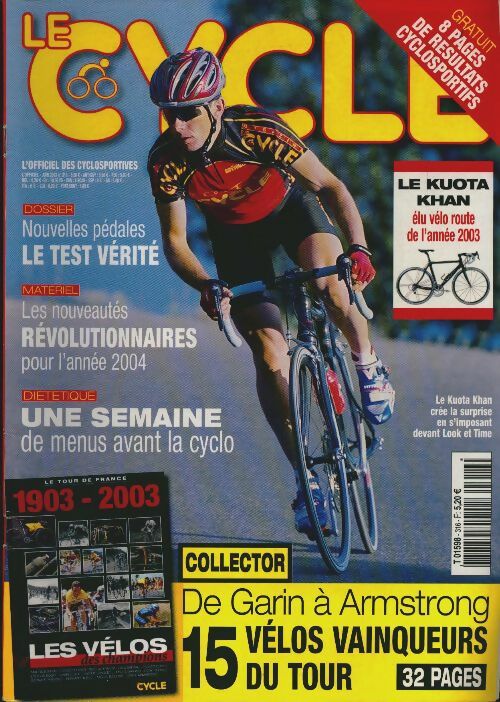 Livrenpoche : Le cycle n°316 : 15 vélos vainqueurs du Tour - Collectif - Livre