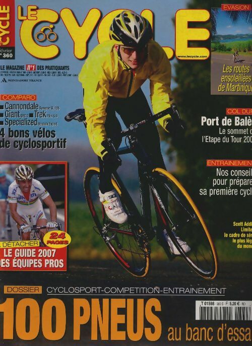 Livrenpoche : Le cycle n°360 : 100 pneus au banc d'essai - Collectif - Livre