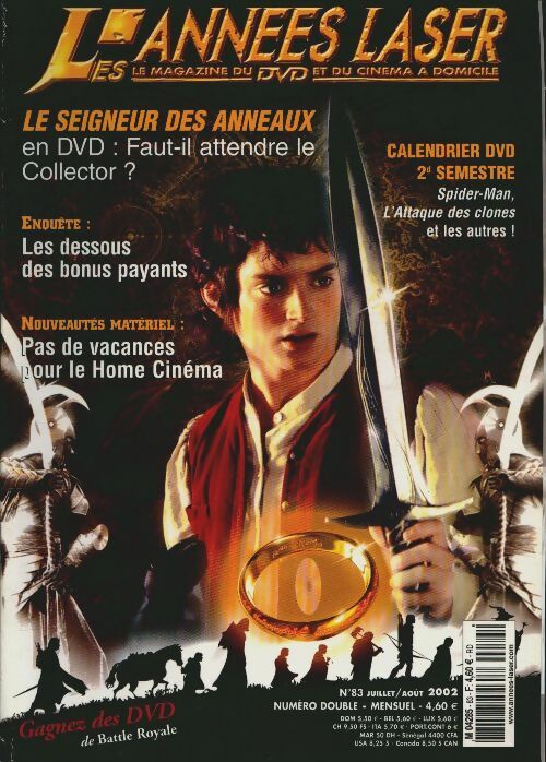 Livrenpoche : Les Années Laser n°83 : Le seigneur des anneaux en DVD - Collectif - Livre