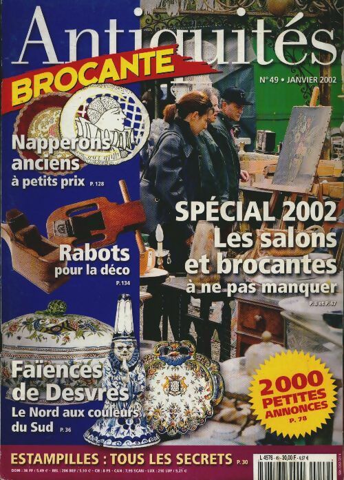 Livrenpoche : Antiquités Brocante n°49 : Faïences de Desvres - Collectif - Livre