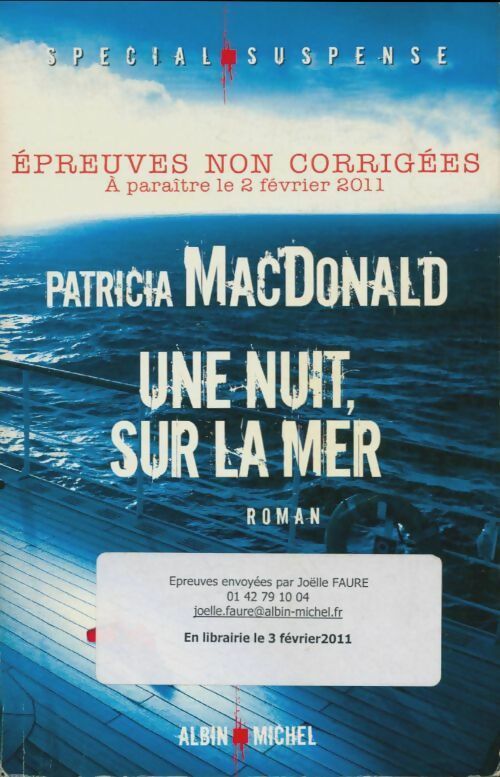 Livrenpoche : Une nuit sur la mer - Patricia J. MacDonald - Livre
