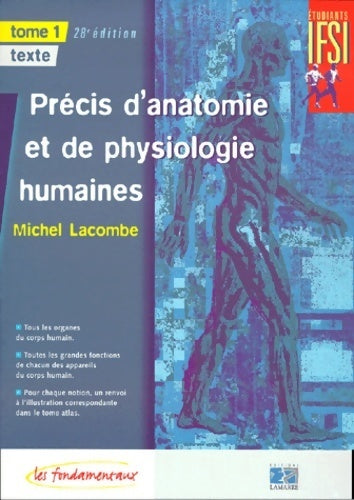 Livrenpoche : Pre?cis d'anatomie et de physiologie humaines 2 volumes - Michel Lacombe - Livre