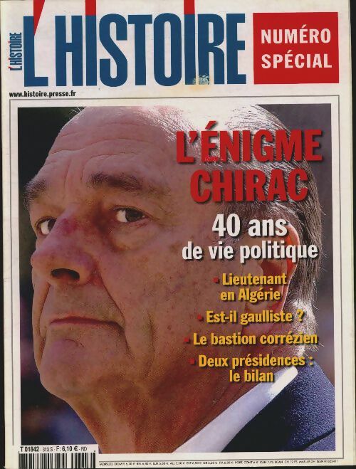 Livrenpoche : L'histoire n°313 : L'énigme Chirac - Collectif - Livre