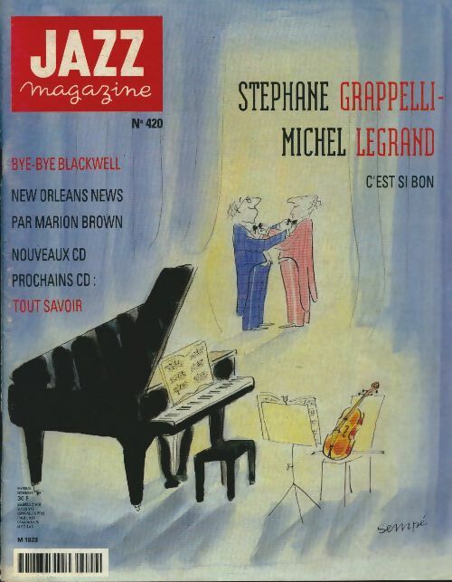 Livrenpoche : Jazz magazine n°420 : Stéphane Grappelli - Michel Legrand - Collectif - Livre