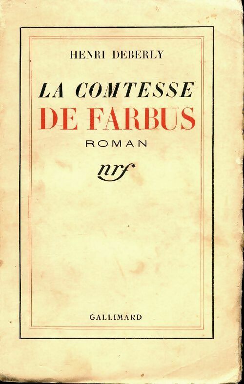 Livrenpoche : La comtesse de Farbus - Henri Deberly - Livre
