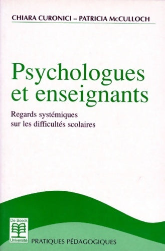 Livrenpoche : Psychologues et enseignants - Curonici - Livre