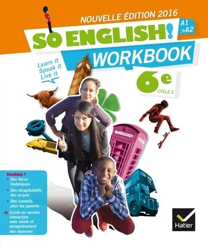 Livrenpoche : So english! anglais 6e 2016 - workbook - Evelyne Ledru-germain - Livre