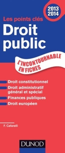 Livrenpoche : Droit public 2013-2014 - François Cafarelli - Livre