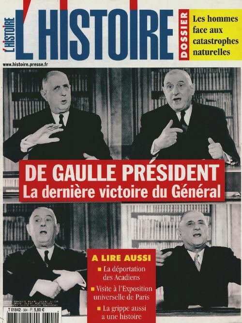 Livrenpoche : L'histoire n°304 : De Gaulle président - Collectif - Livre