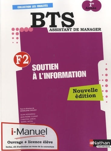 Livrenpoche : Soutien à l'information BTS assistant de manager - Madeleine Doussy - Livre