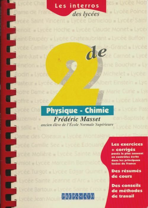 Livrenpoche : Physique-chimie Seconde - Frédéric Masset - Livre