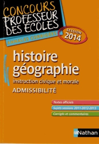 Livrenpoche : Histoire geo admissibili 2014 - Pascal Bourassin - Livre