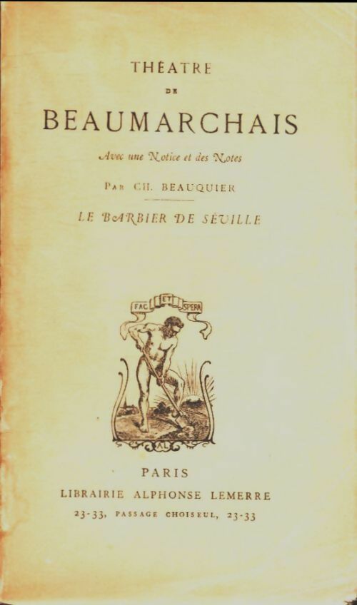 Livrenpoche : Le barbier de Séville - Beaumarchais - Livre