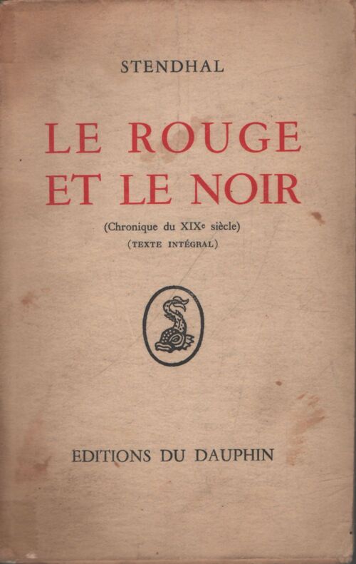 Le rouge et le noir - Stendhal - Livre