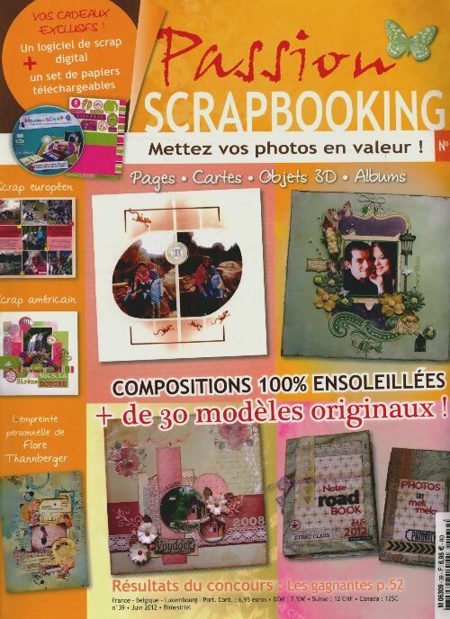 Livrenpoche : Passion scrapbooking n°39 : Compositions 100% ensoleillées - Collectif - Livre