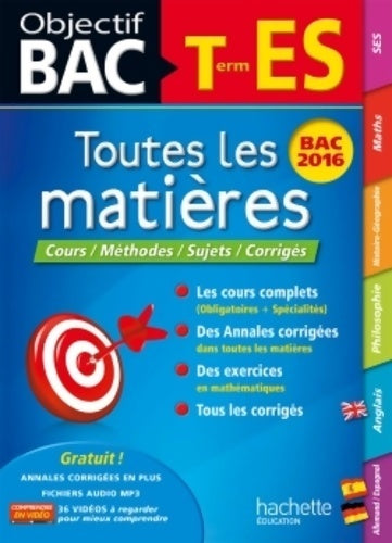 Livrenpoche : Toutes les matieres Term ES 2016 - alexandre Blin - Livre